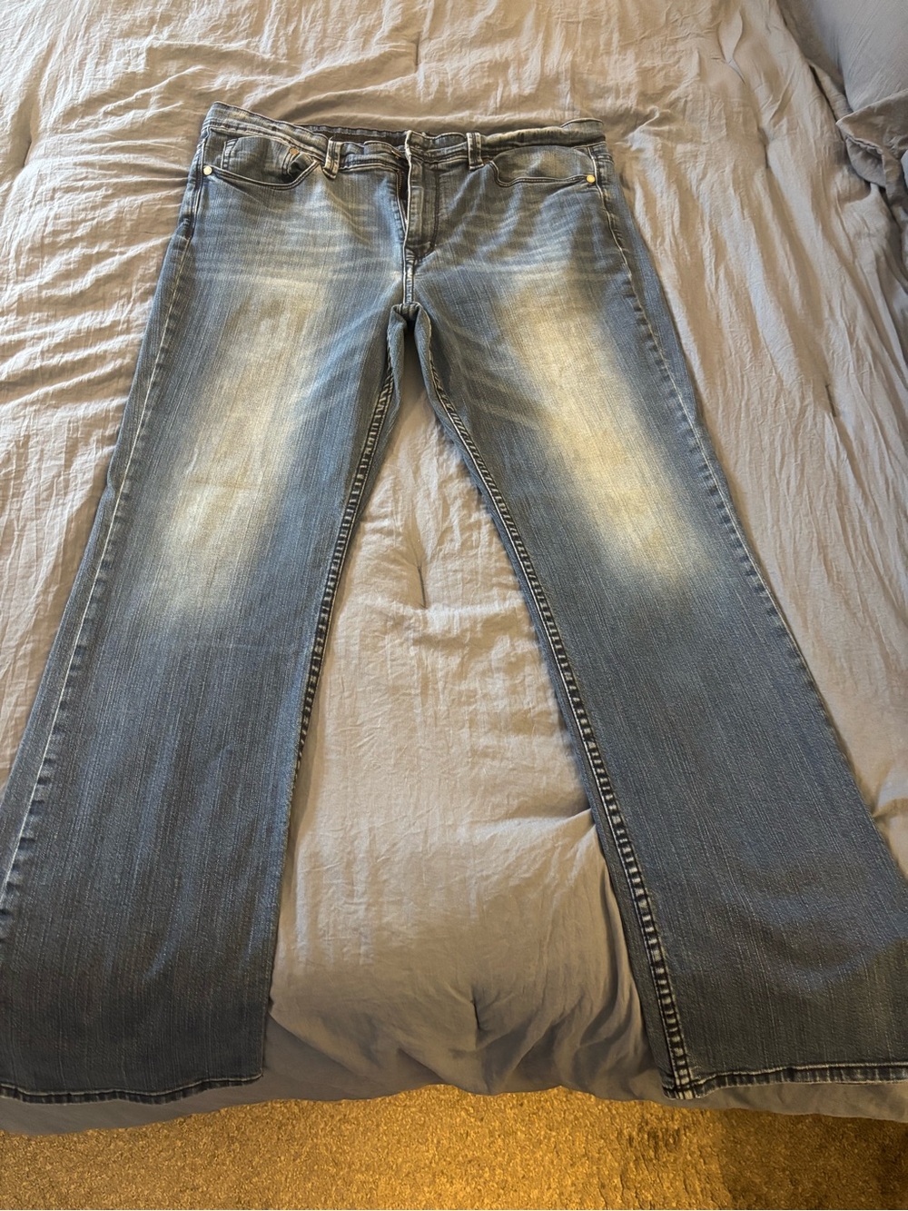 Calvin Klein Jeans Men's Light Blue Bootcut Denim